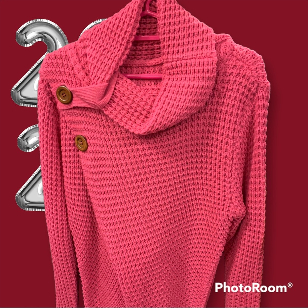 The Commons  asymmetric hem cowl neck sweater